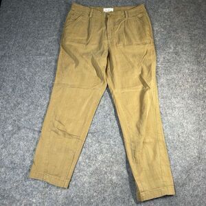 Anthropologie Pants Women’s 30 High Rise Slim Ankle Lyocell Cotton Yellow Tan